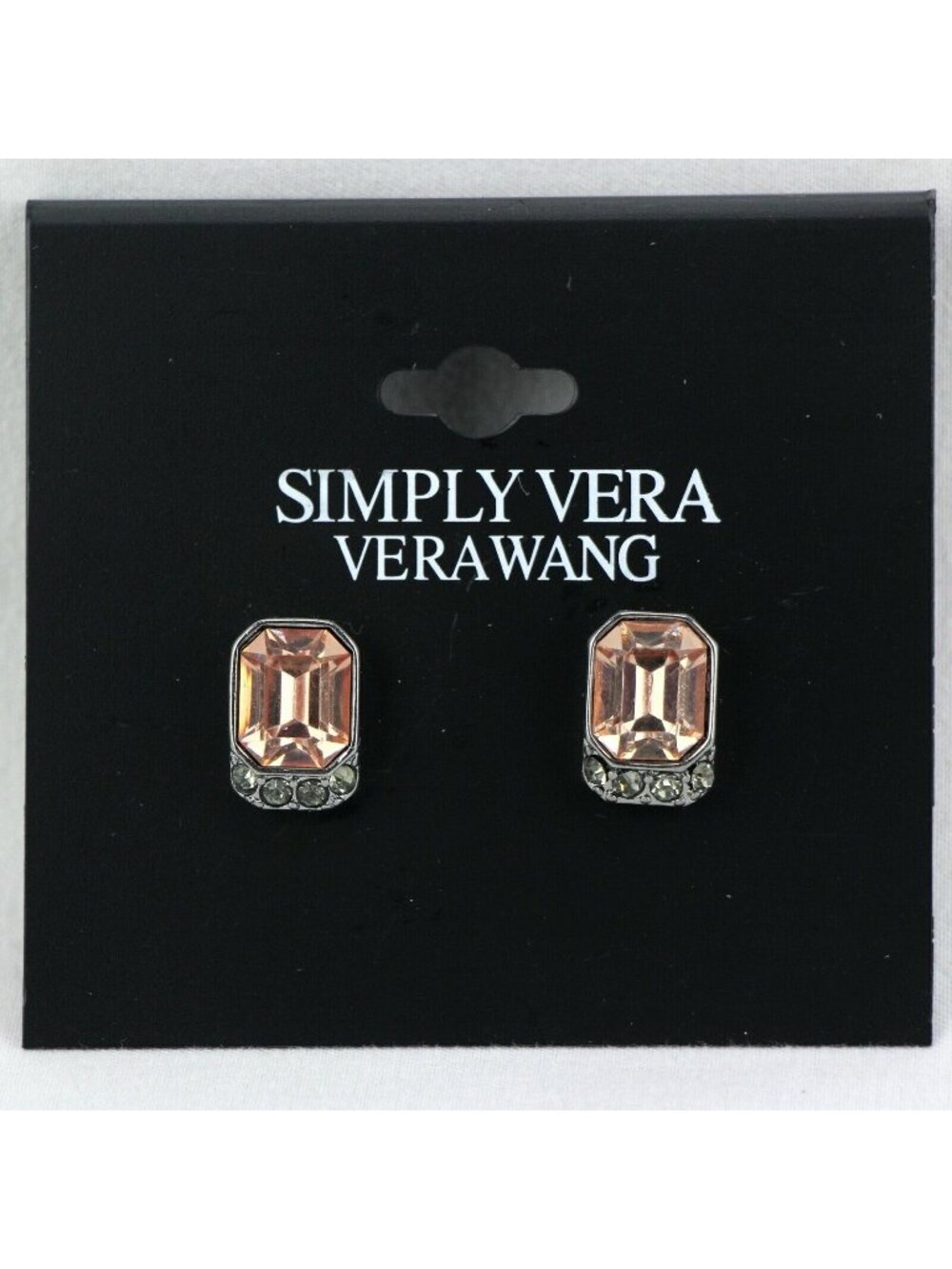 Vera Wang Earrings 1/2" x 3" Pinkish Peach Stud Earrings